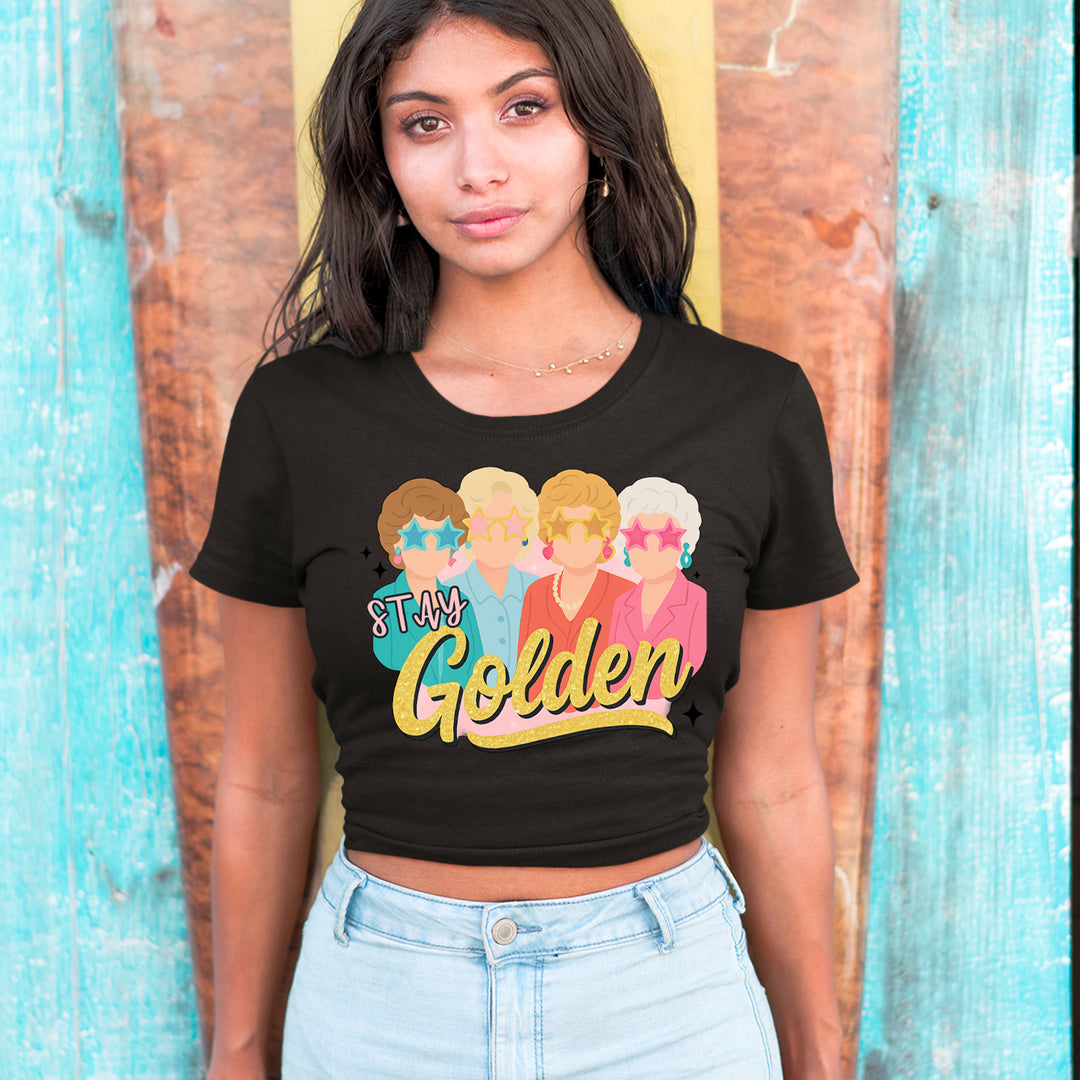 Stay Golden Girls Retro Cropped T-Shirt 