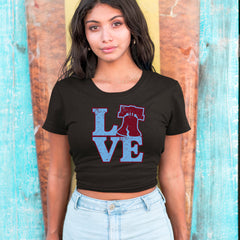 Love Philly Liberty Bell Cropped T-Shirt 