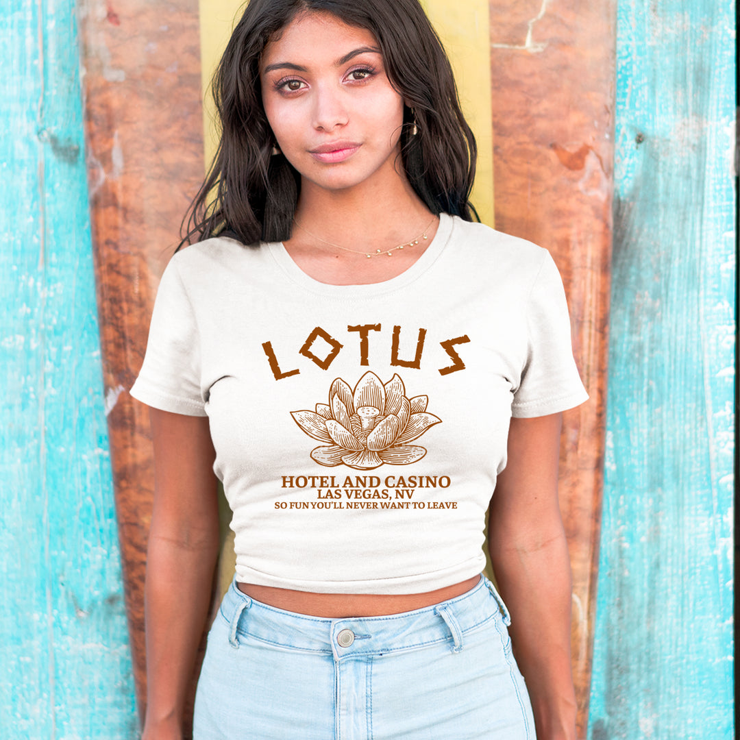 Lotus Hotel and Casino Cropped T-Shirt 