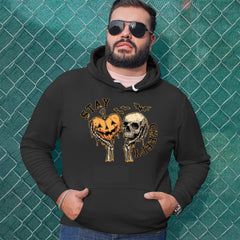 Stay Creepy Skull and Pumpkin Halloween Adult Hoodie Sweatshirt 