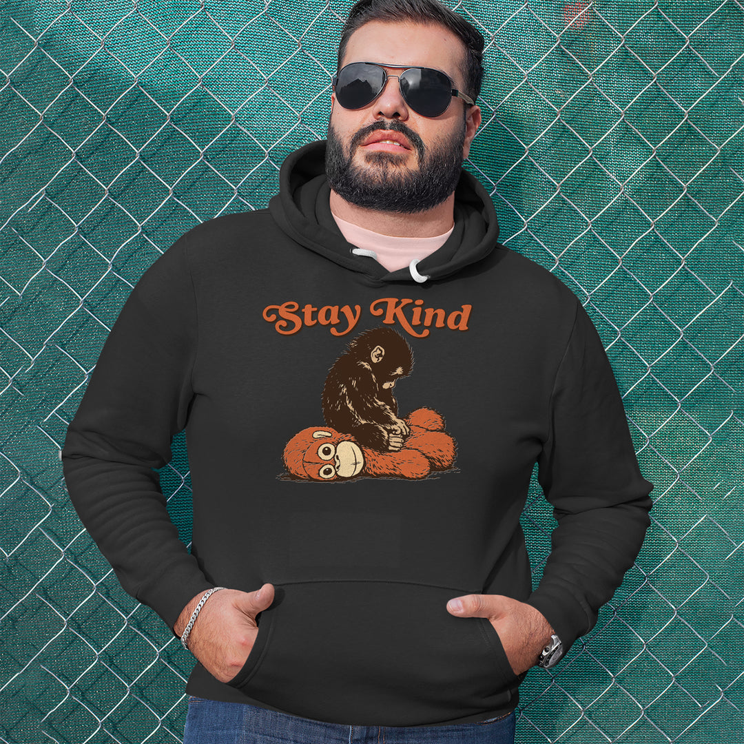 Punch Stay Kind Macaque Adult Hoodie Sweatshirt 