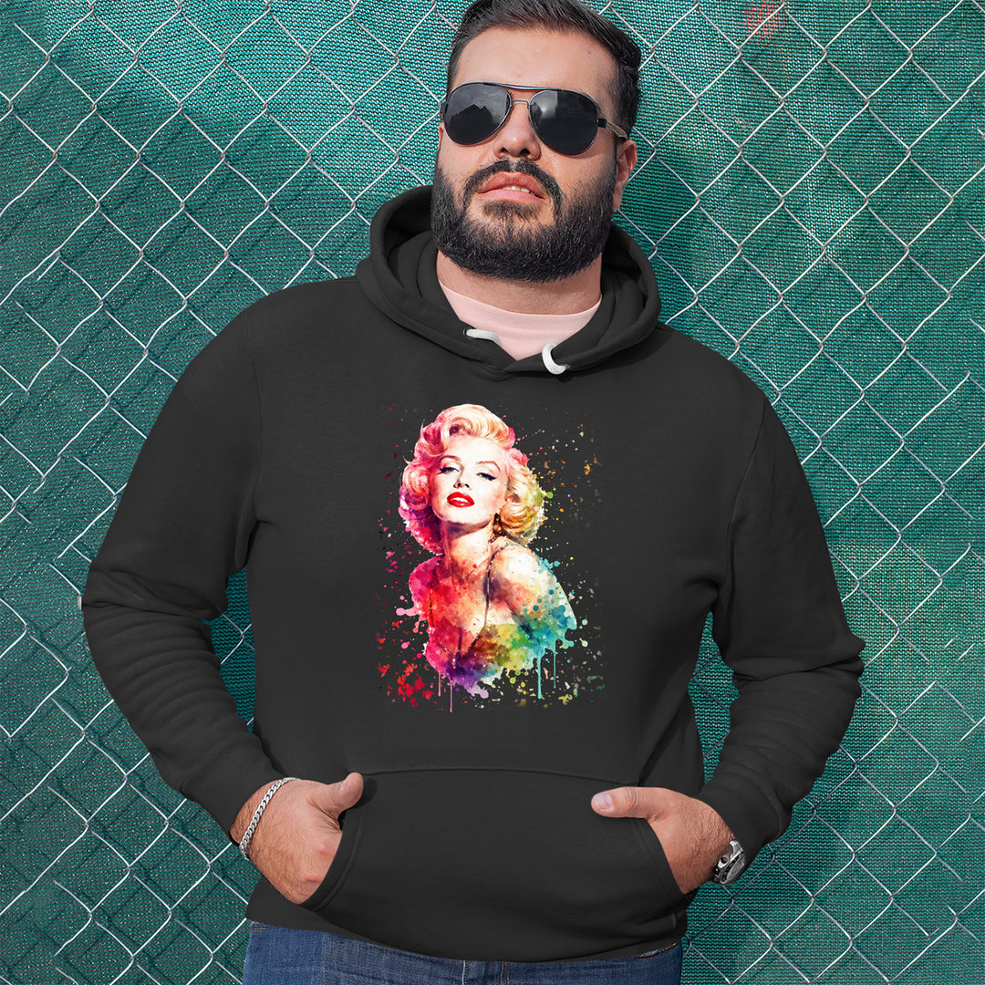 Mrs. Monroe Watercolors Bombshell Adult Hoodie Sweatshirt 