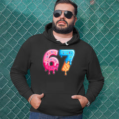 67 Dripping Ice Cream Donut Melt Adult Hoodie Sweatshirt 
