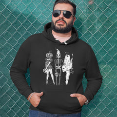 Vintage Spooky Squad Pinup Halloween Design Adult Hoodie Sweatshirt