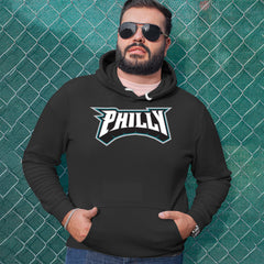 Philly Bold Block Throwback Adult Hoodie Sweatshirt 
