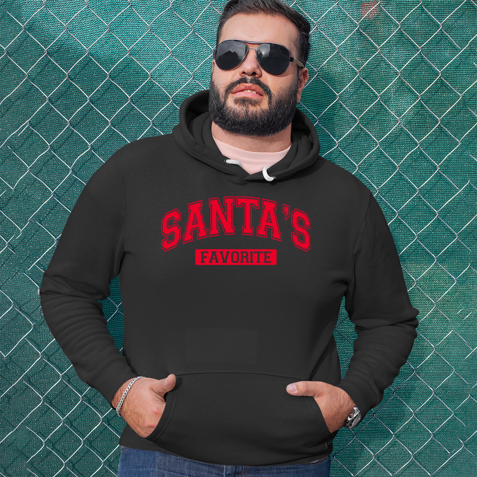 Santa's Favorite Adult Hoodie Sweatshirt 