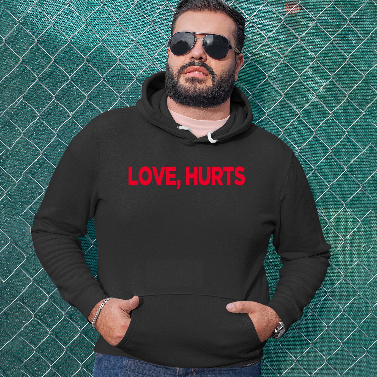 Love Hurts Adult Hoodie Sweatshirt 