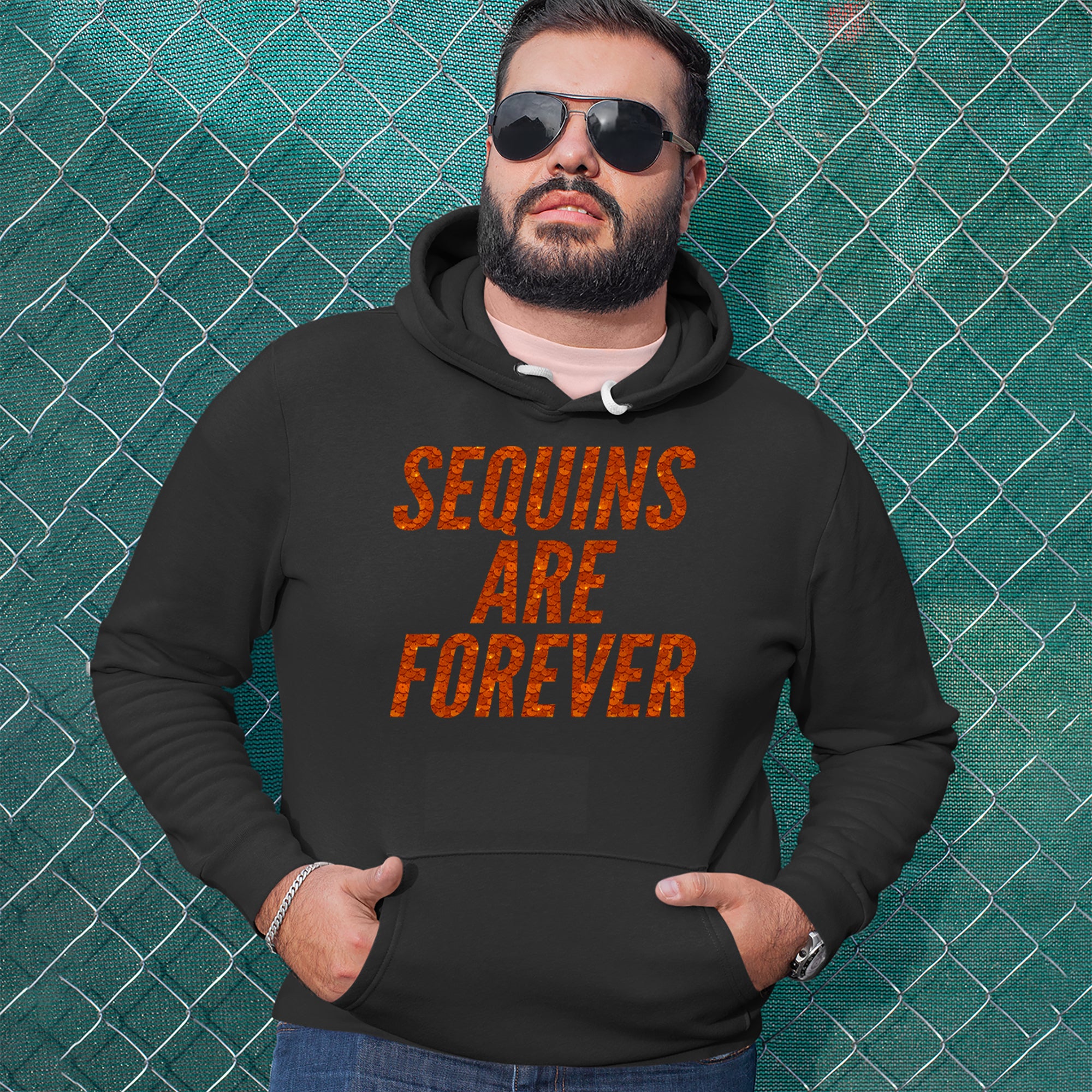 Sequins Are Forever Retro Glam Adult Hoodie Sweatshirt 