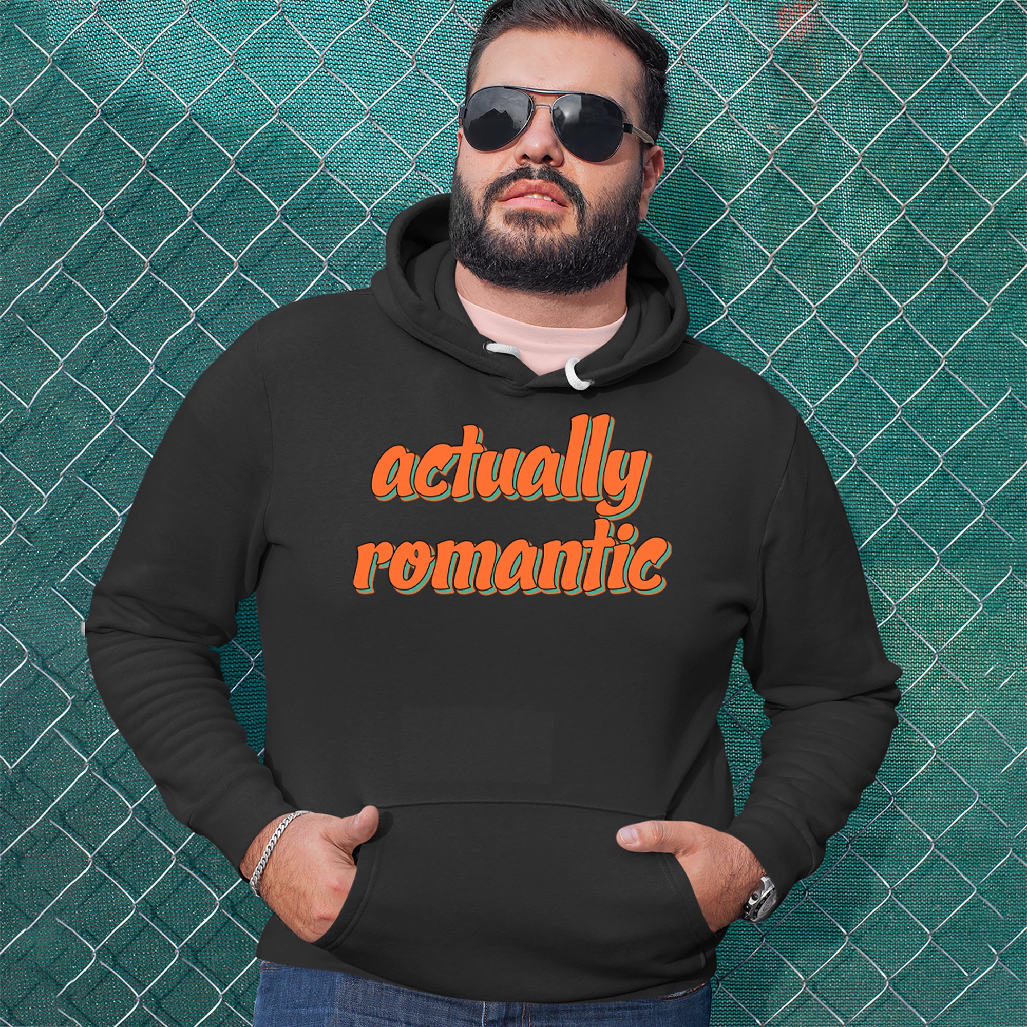 Actually Romantic Adult Hoodie Sweatshirt 