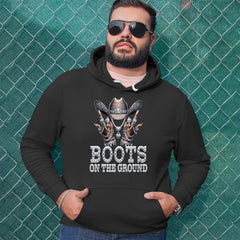 Boots On The Ground Bling Adult Hoodie Sweatshirt 
