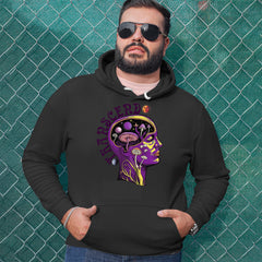 Psychedelic Cosmic Mushroom Head Adult Hoodie Sweatshirt 