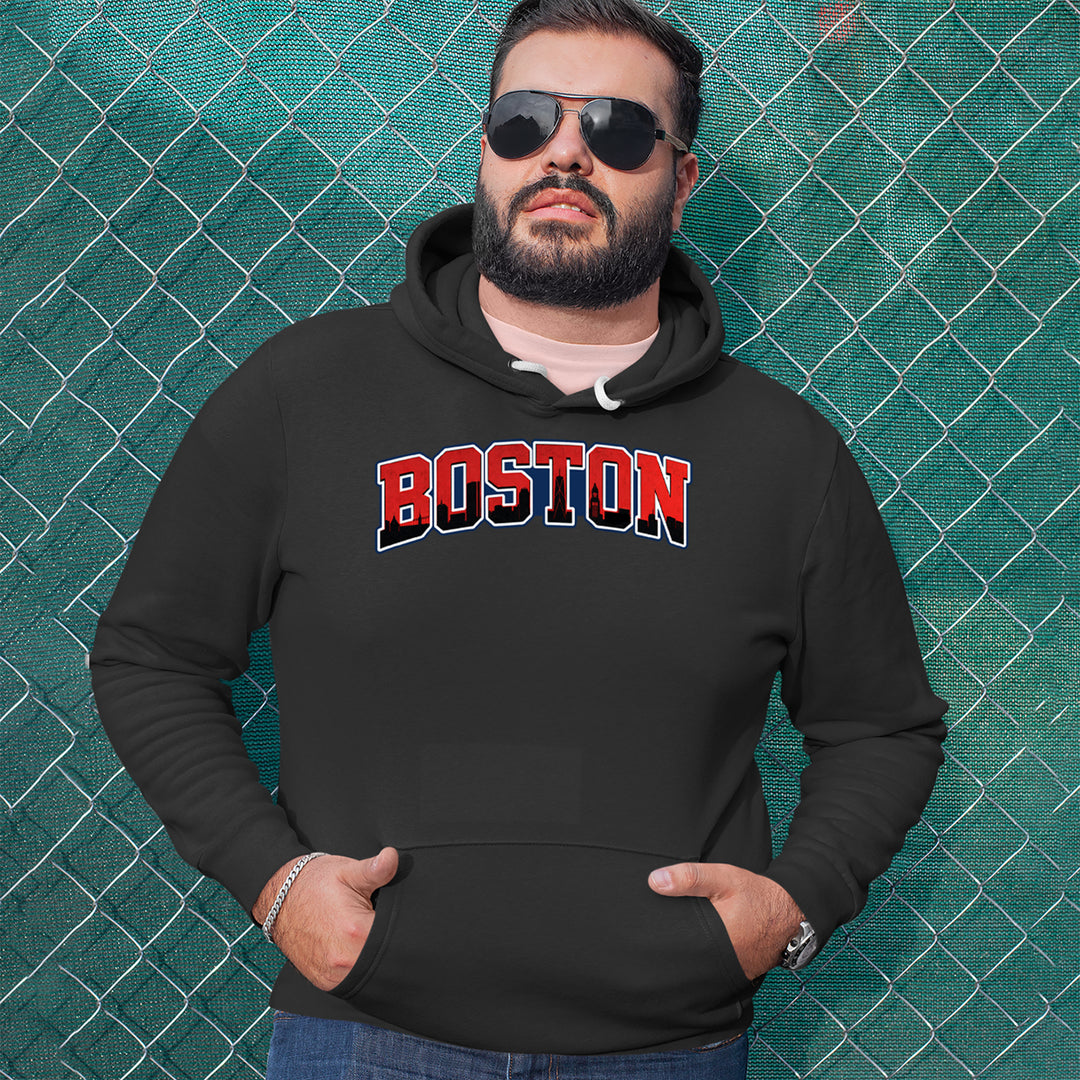 Boston City Pride Skyline Adult Hoodie Sweatshirt 