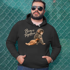 Punch Brave Together Stuffed Animal Adult Hoodie Sweatshirt 