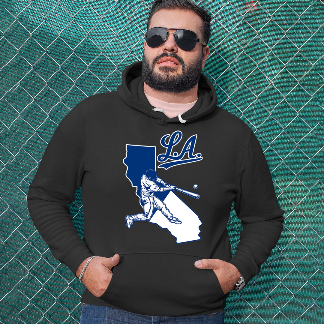 Los Angeles Baseball Batter Up Adult Hoodie Sweatshirt 
