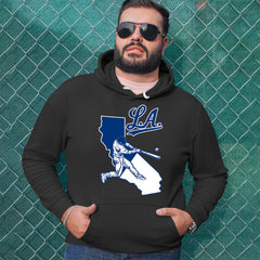 Los Angeles Baseball Batter Up Adult Hoodie Sweatshirt 