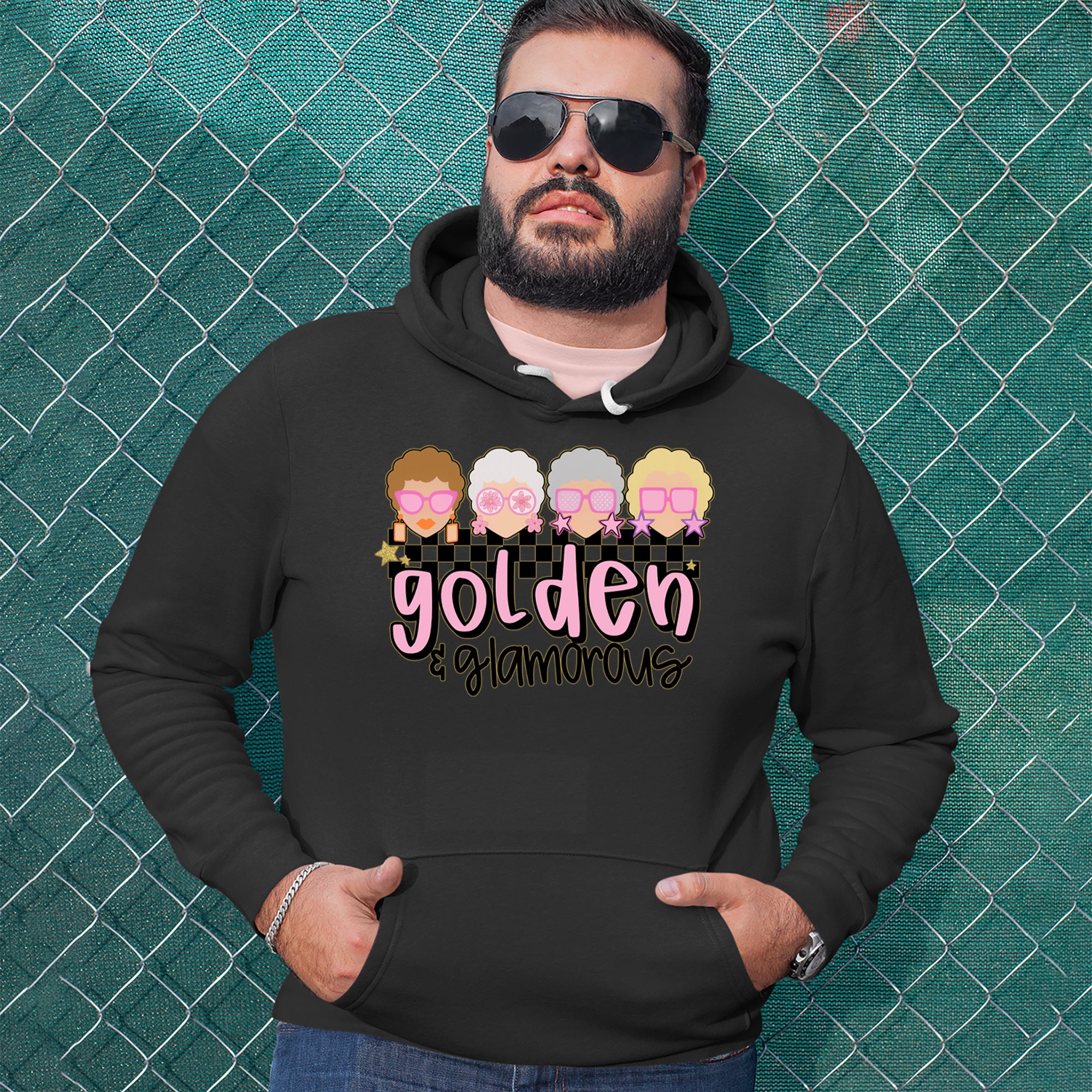 Golden And Glamorous Golden Girls Adult Hoodie Sweatshirt 