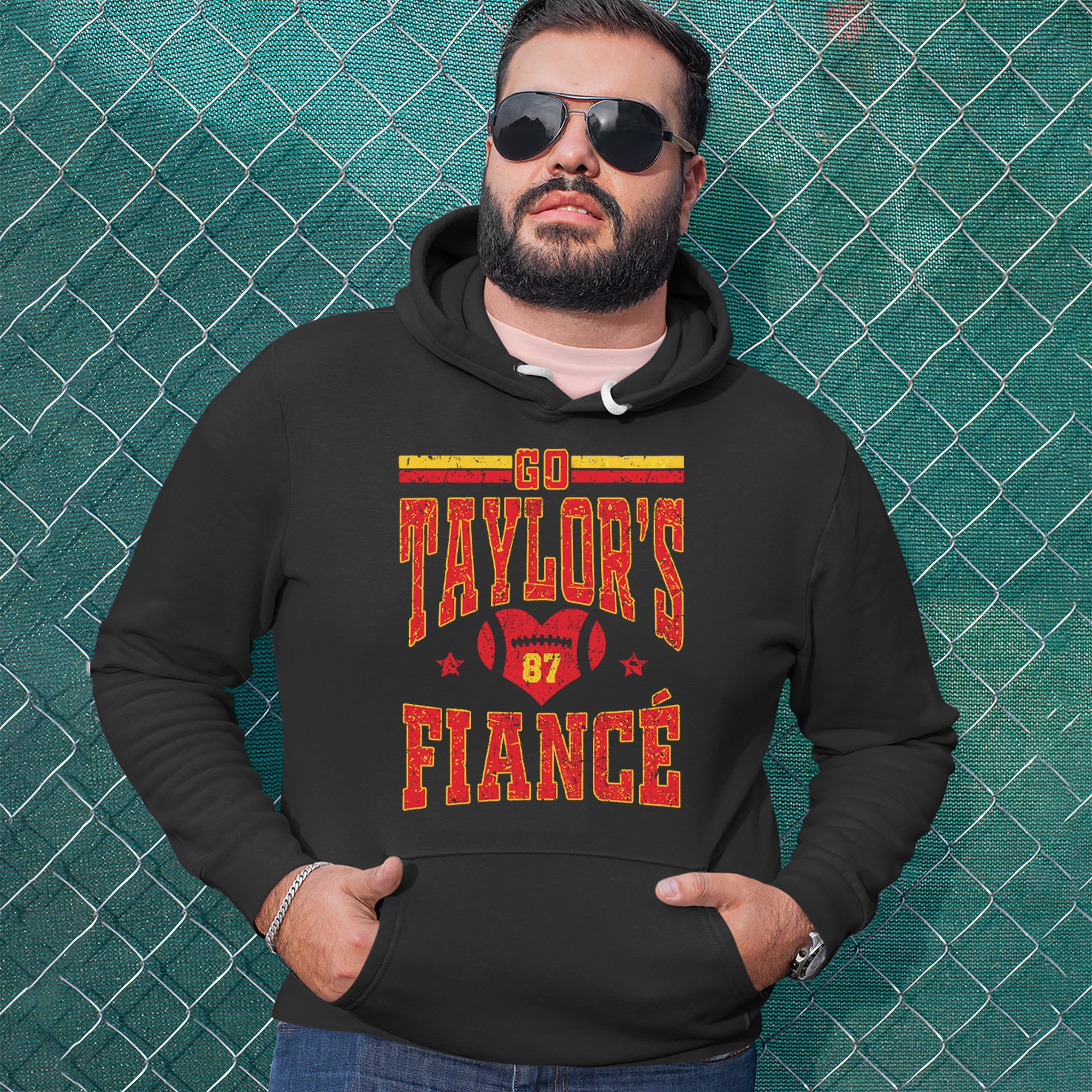 Go Taylor's Fiancé Engagement Game Day Adult Hoodie Sweatshirt 