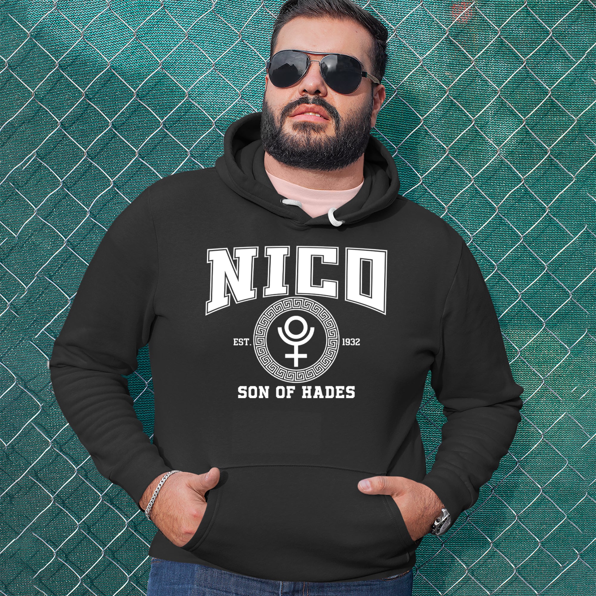 Nico Son of Hades Underworld Crest Adult Hoodie Sweatshirt 