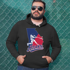 Atlanta Georgia Batter Up Adult Hoodie Sweatshirt 