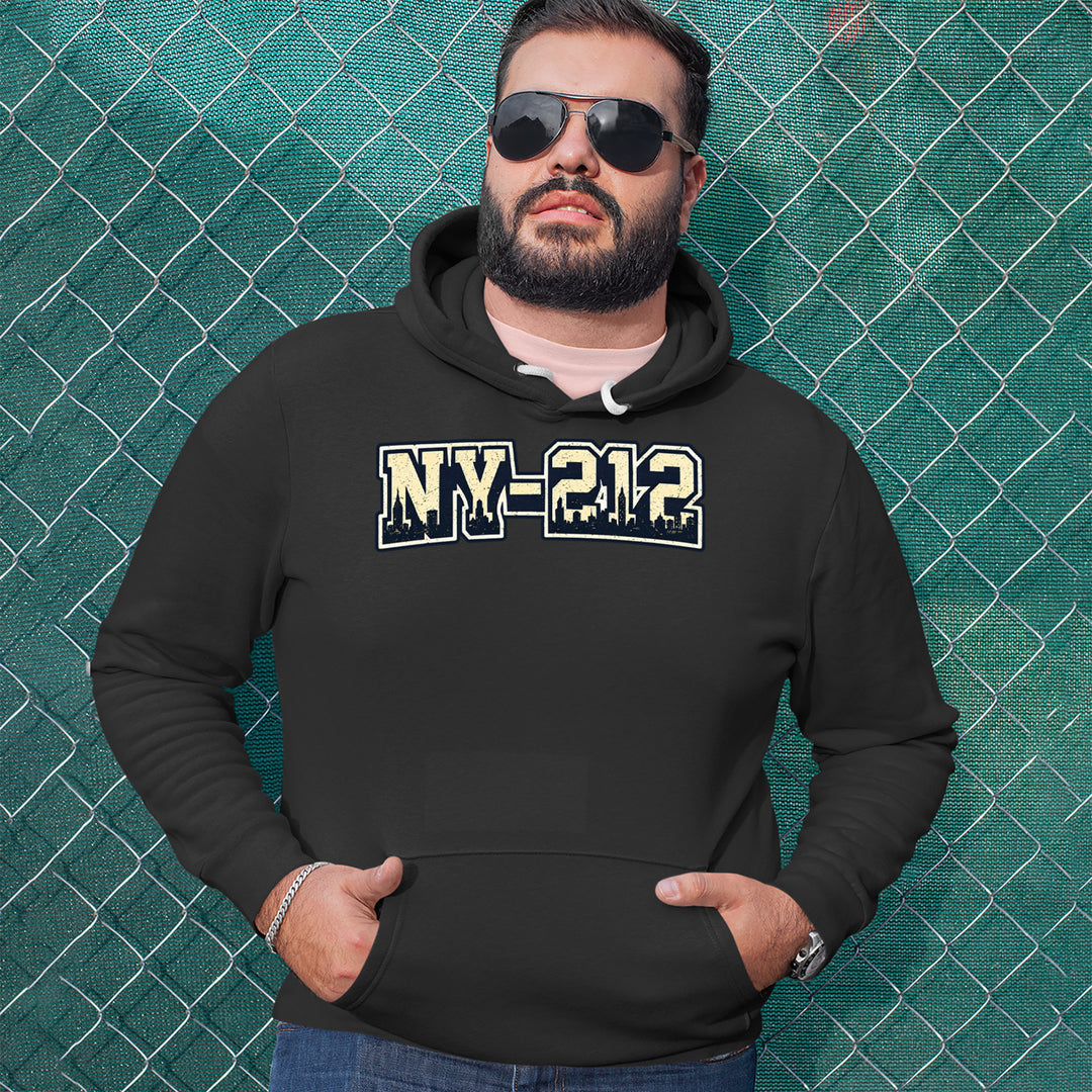 New York City 212 Area Code Skyline  Adult Hoodie Sweatshirt 