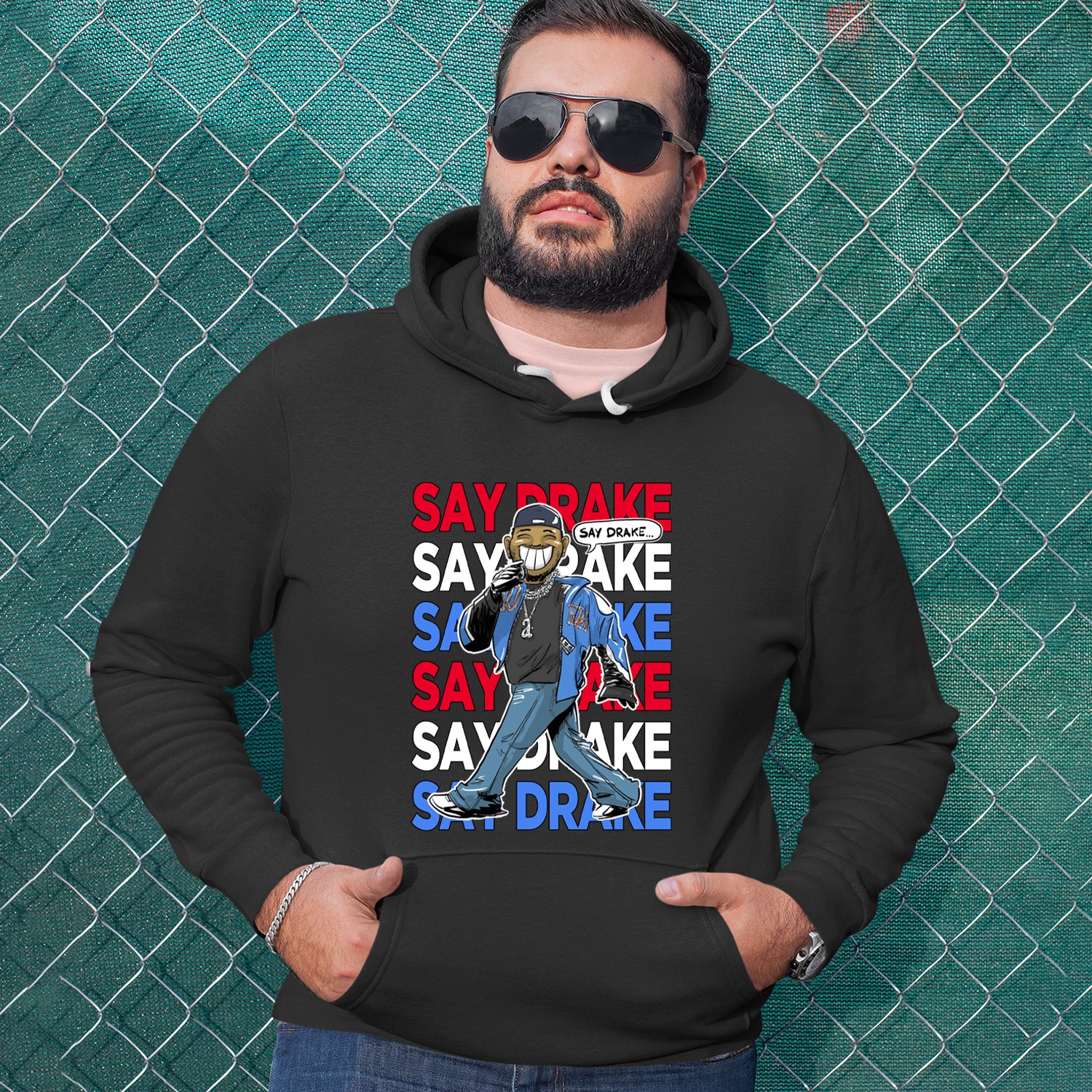 Say Drake Smiling Meme Mustard Adult Hoodie Sweatshirt 