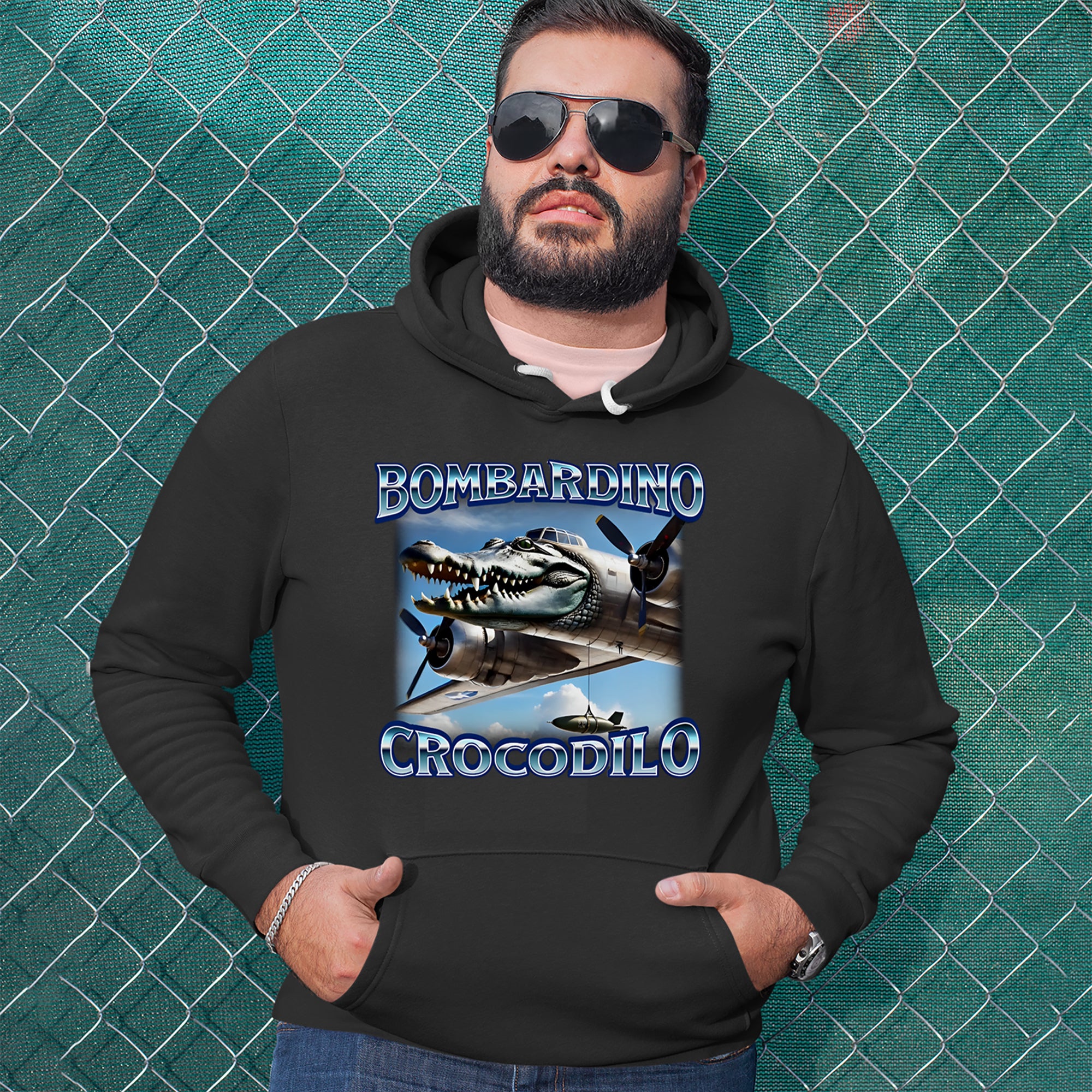 Bombardino Crocodilo Brainrot Adult Hoodie Sweatshirt 