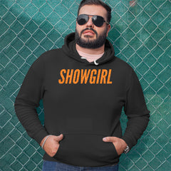 Showgirl Orange Glitter Adult Hoodie Sweatshirt 