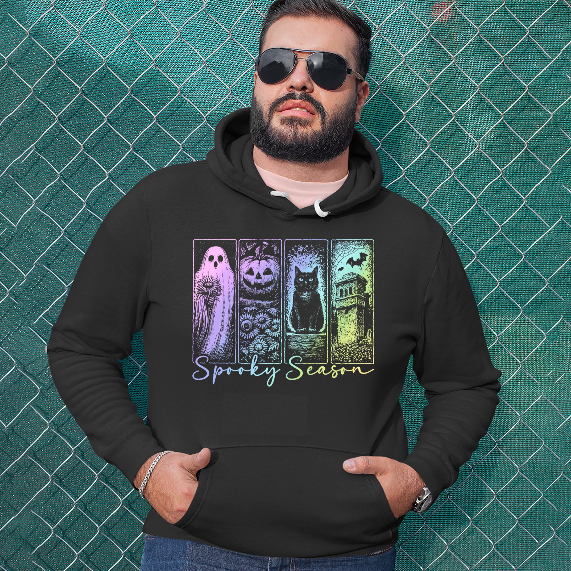 Spooky Season Cute Pastel Halloween Design Adult Hoodie Sweatshirt 