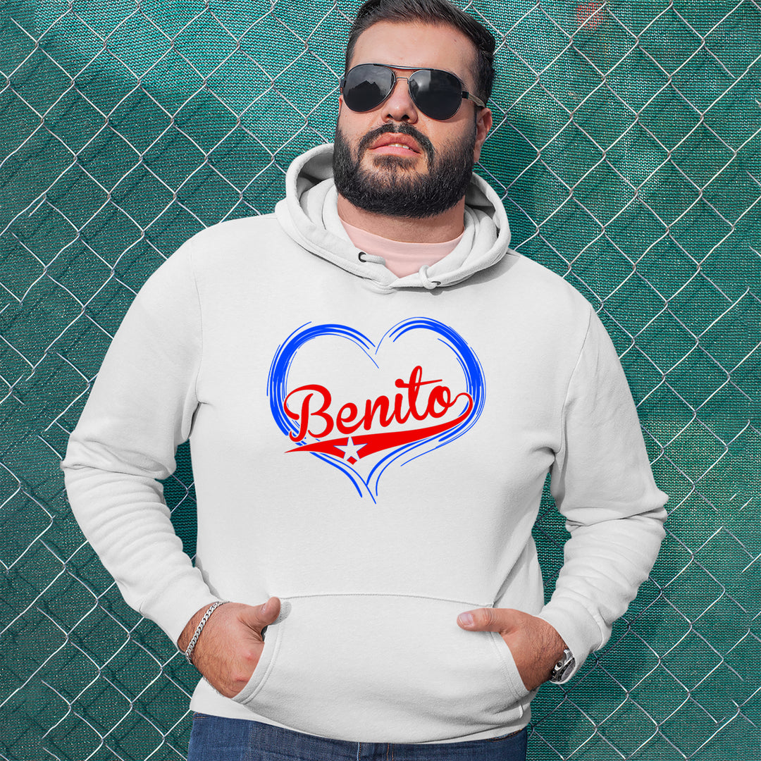Benito Heart Puerto Rico Adult Hoodie Sweatshirt 