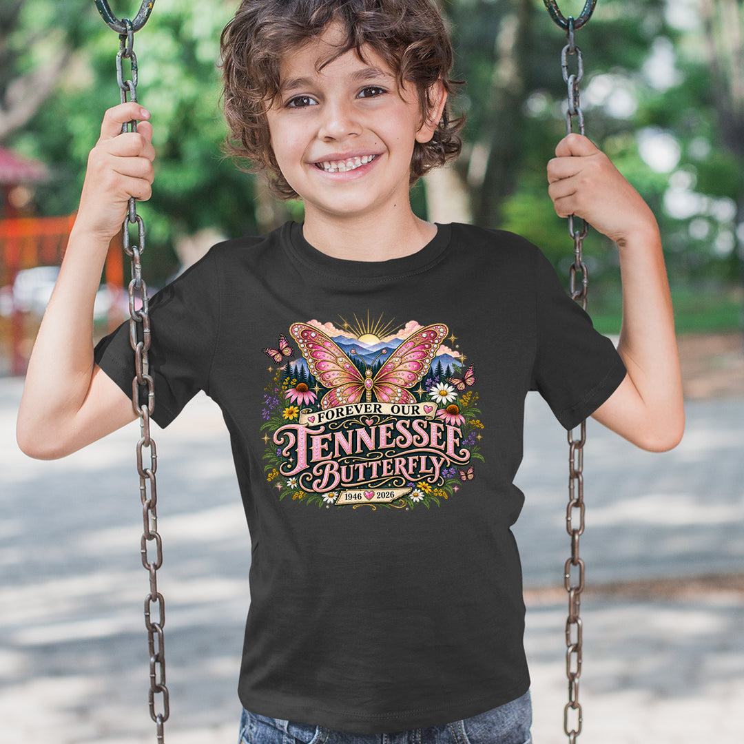 Forever Our Tennessee Butterfly Dolly Youth T-shirt 