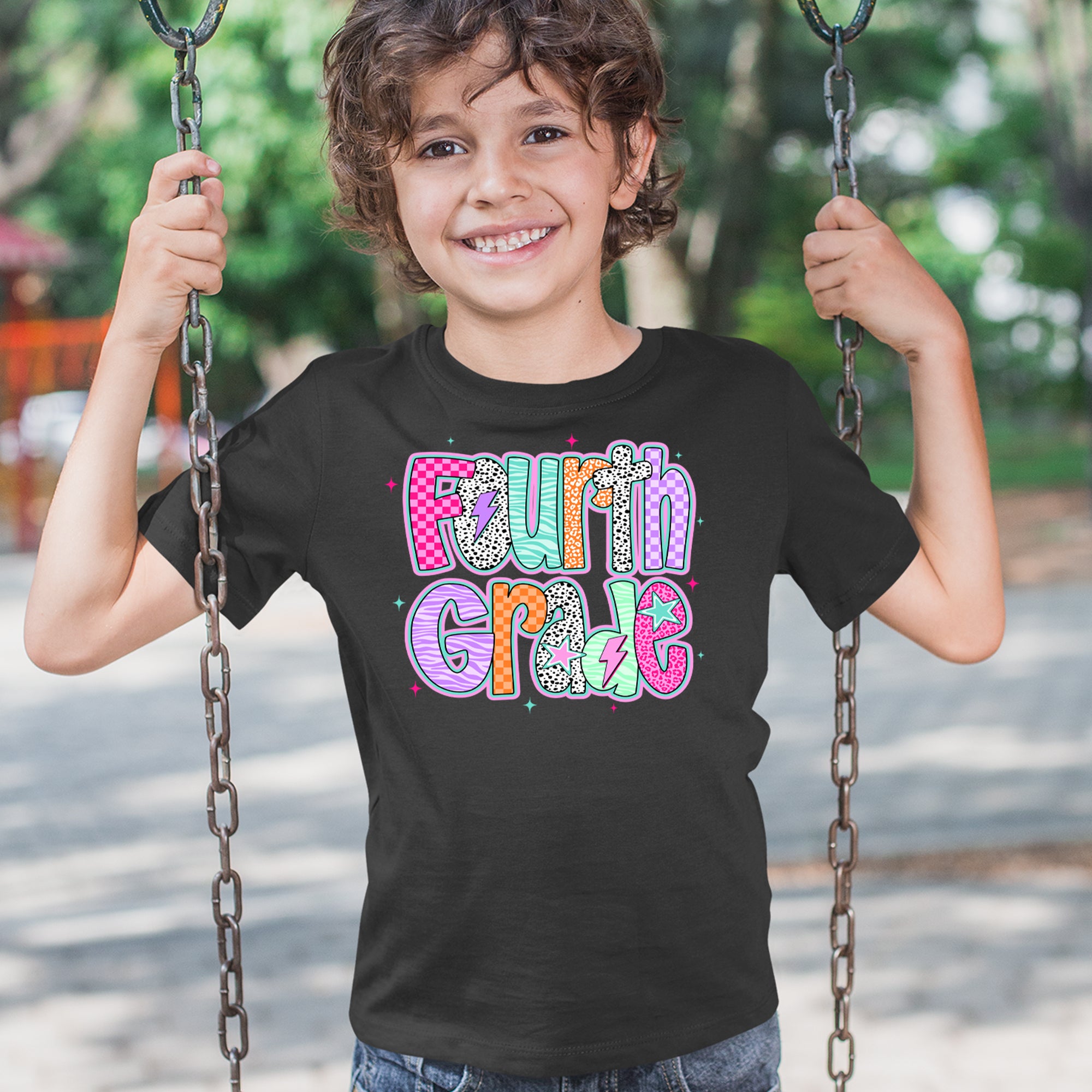 Fourth Grade Fierce Colorful Back to School Youth T-shirt 
