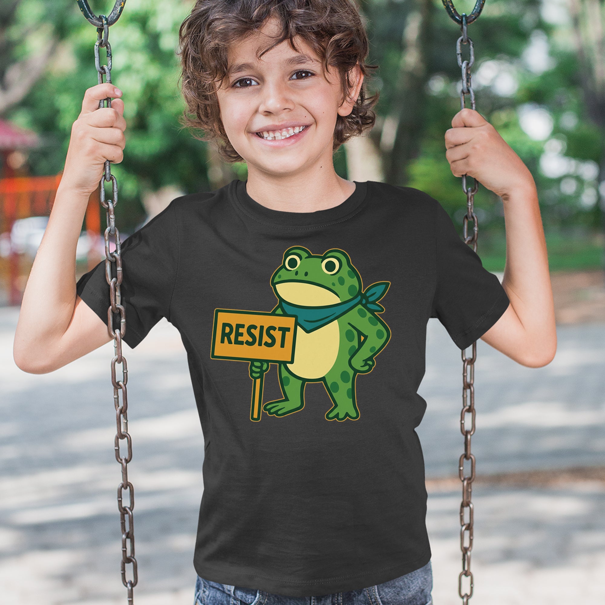 Sign Resist Meme Frog Protest Youth T-shirt 