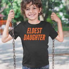 Eldest Daughter graphic on Kids' Heavyweight Cotton T-Shirt alternate view 2