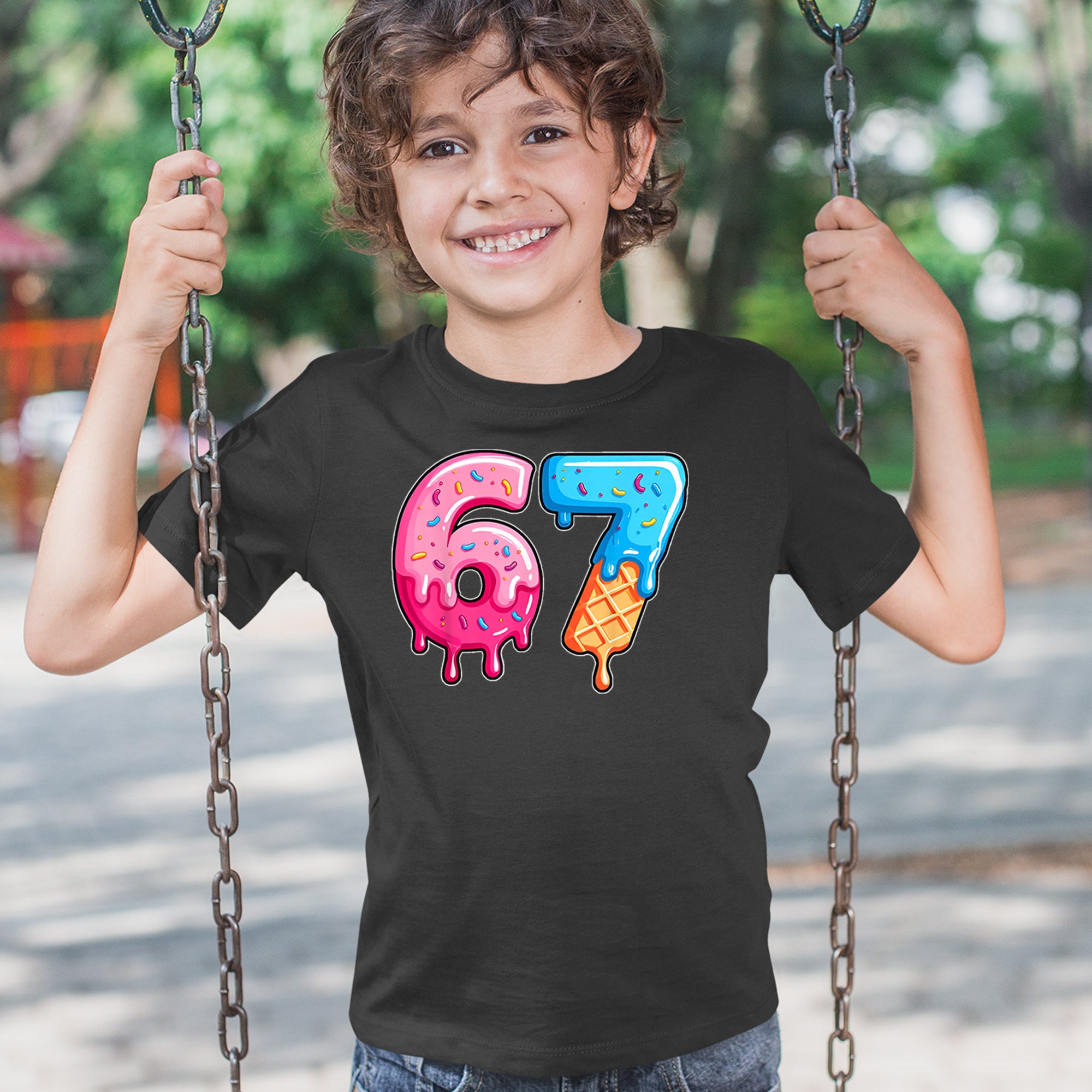 67 Dripping Ice Cream Donut Melt Youth T-shirt 
