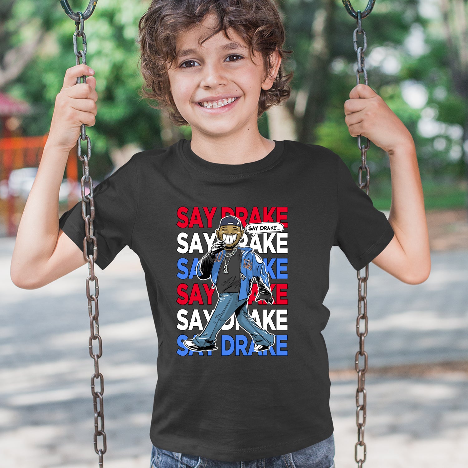 Say Drake Smiling Meme Mustard Youth T-shirt 