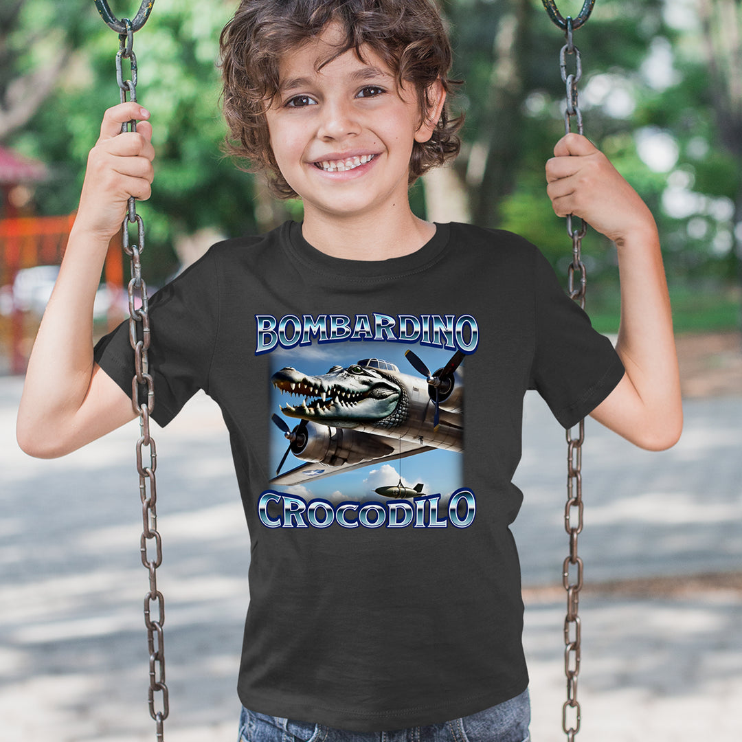 Bombardino Crocodilo Brainrot Youth T-shirt 