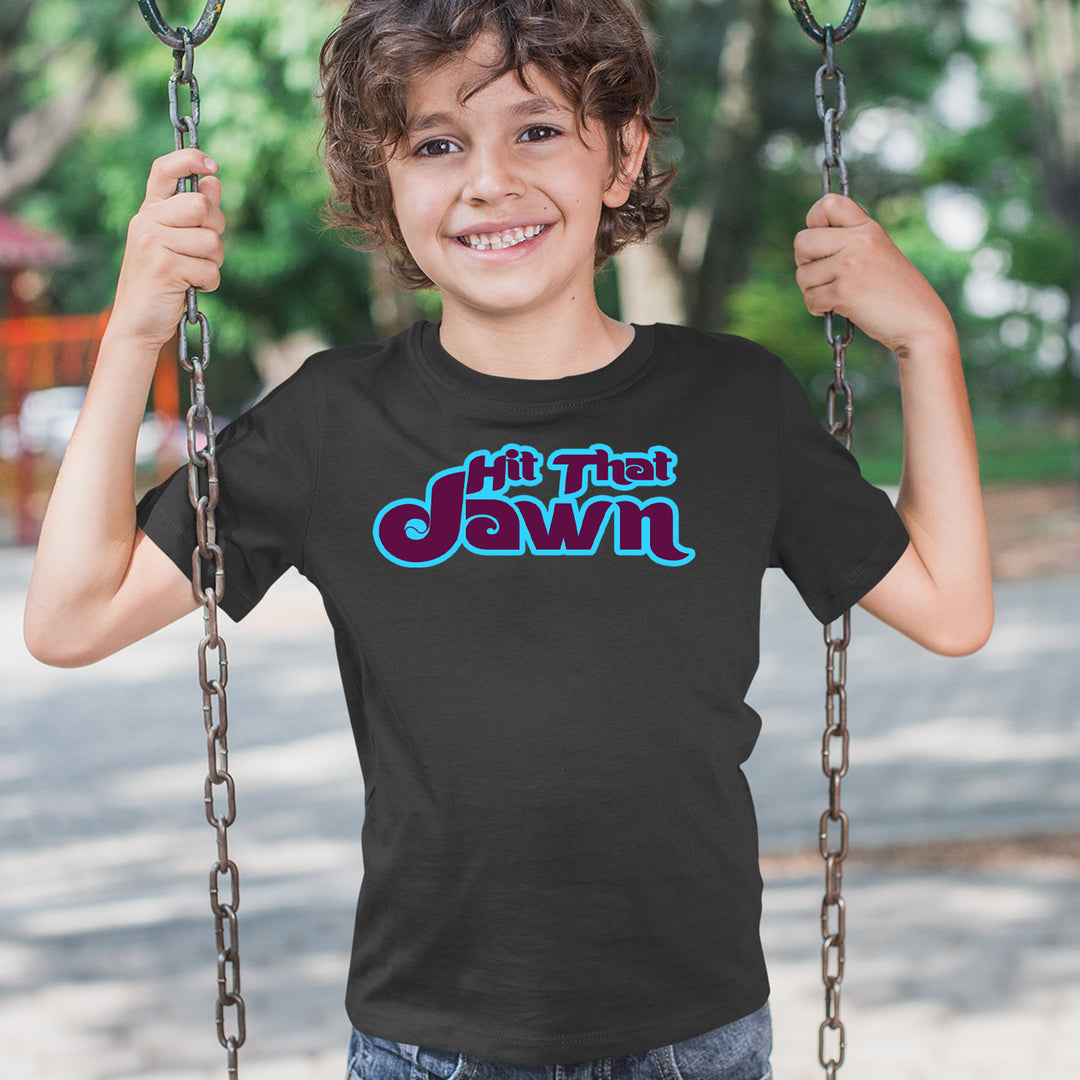 Hit That Jawn Philly Baseball graphic on Kids' Heavyweight Cotton T-Shirt alternate view 2