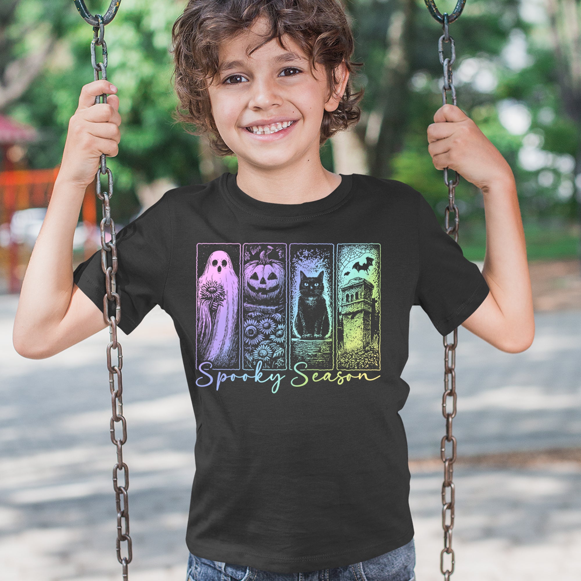 Spooky Season Cute Pastel Halloween Design Youth T-shirt 