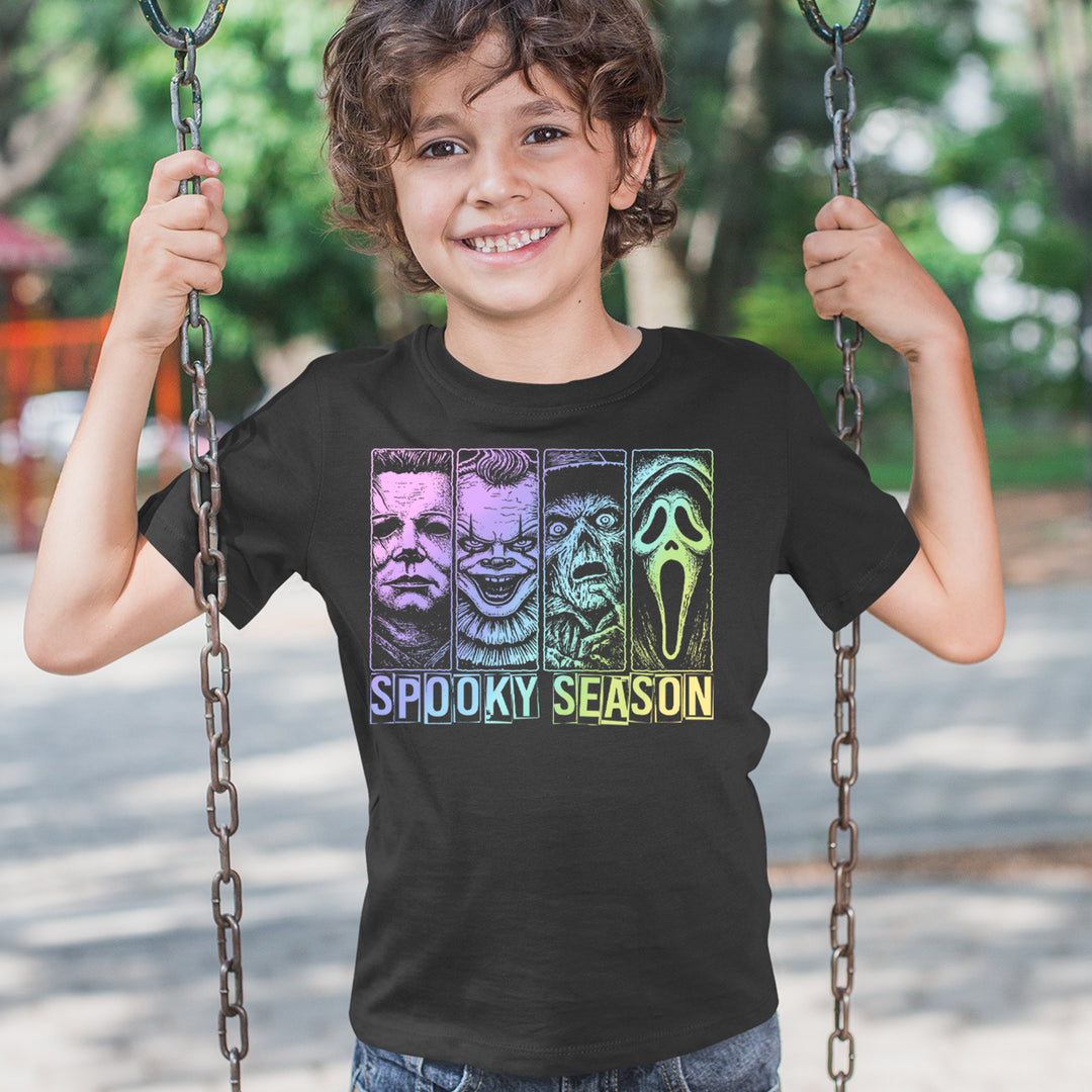 Spooky Season Horror Icons Halloween Youth T-shirt 