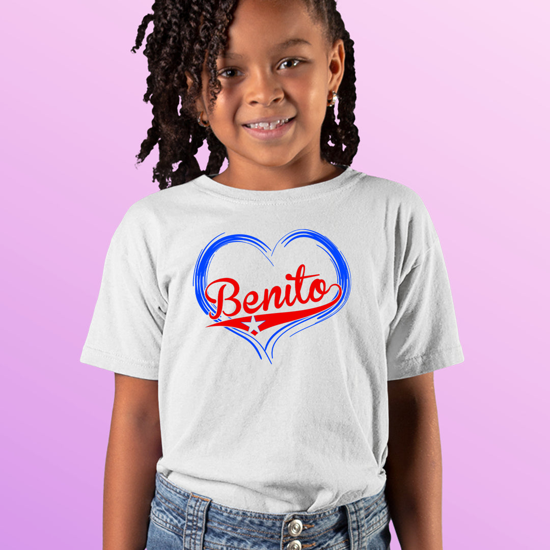 Benito Heart Puerto Rico Youth T-shirt 