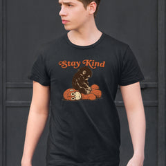 Punch Stay Kind Macaque Mens T-shirt 