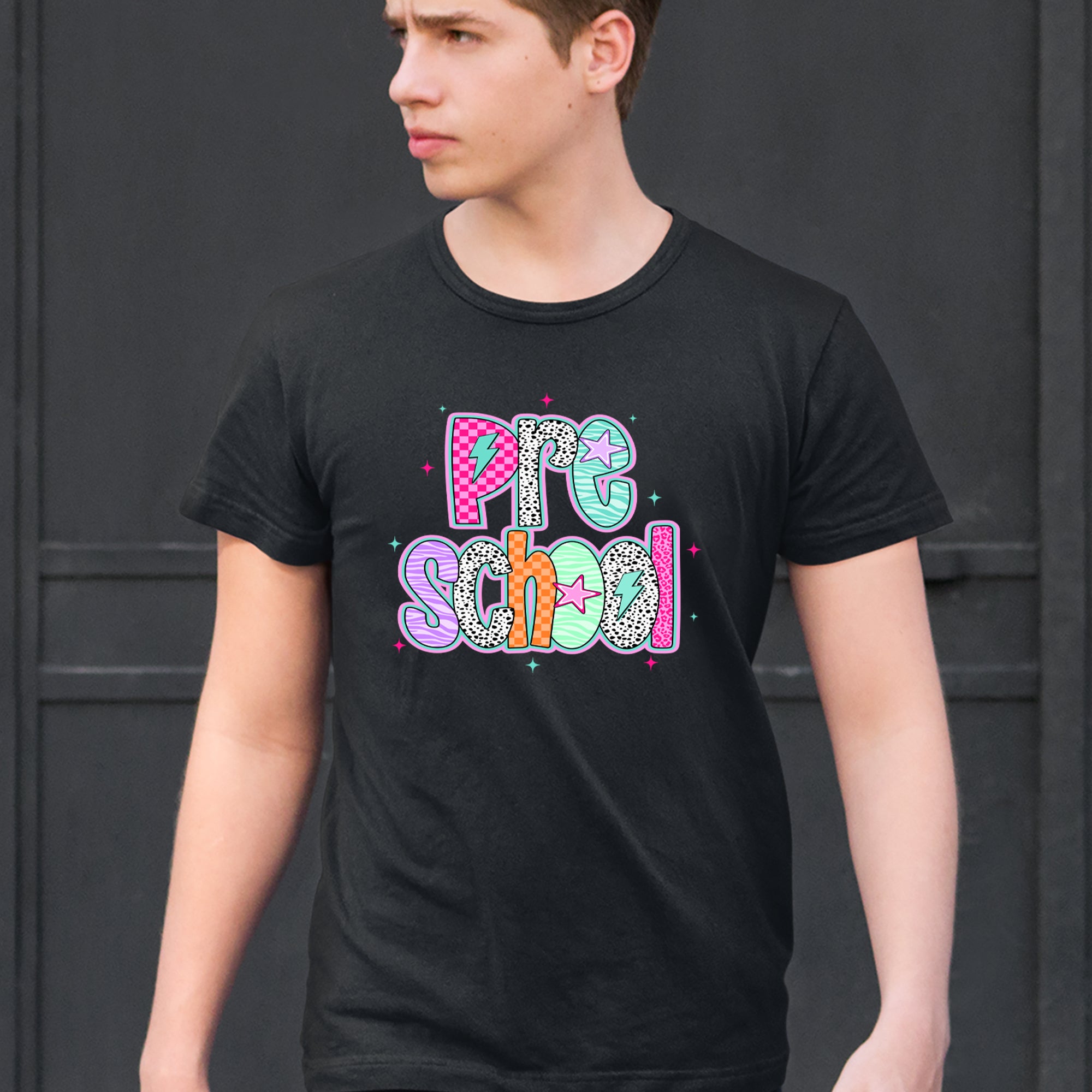 Preschool Power Colorful Back to School Men's T-shirt 