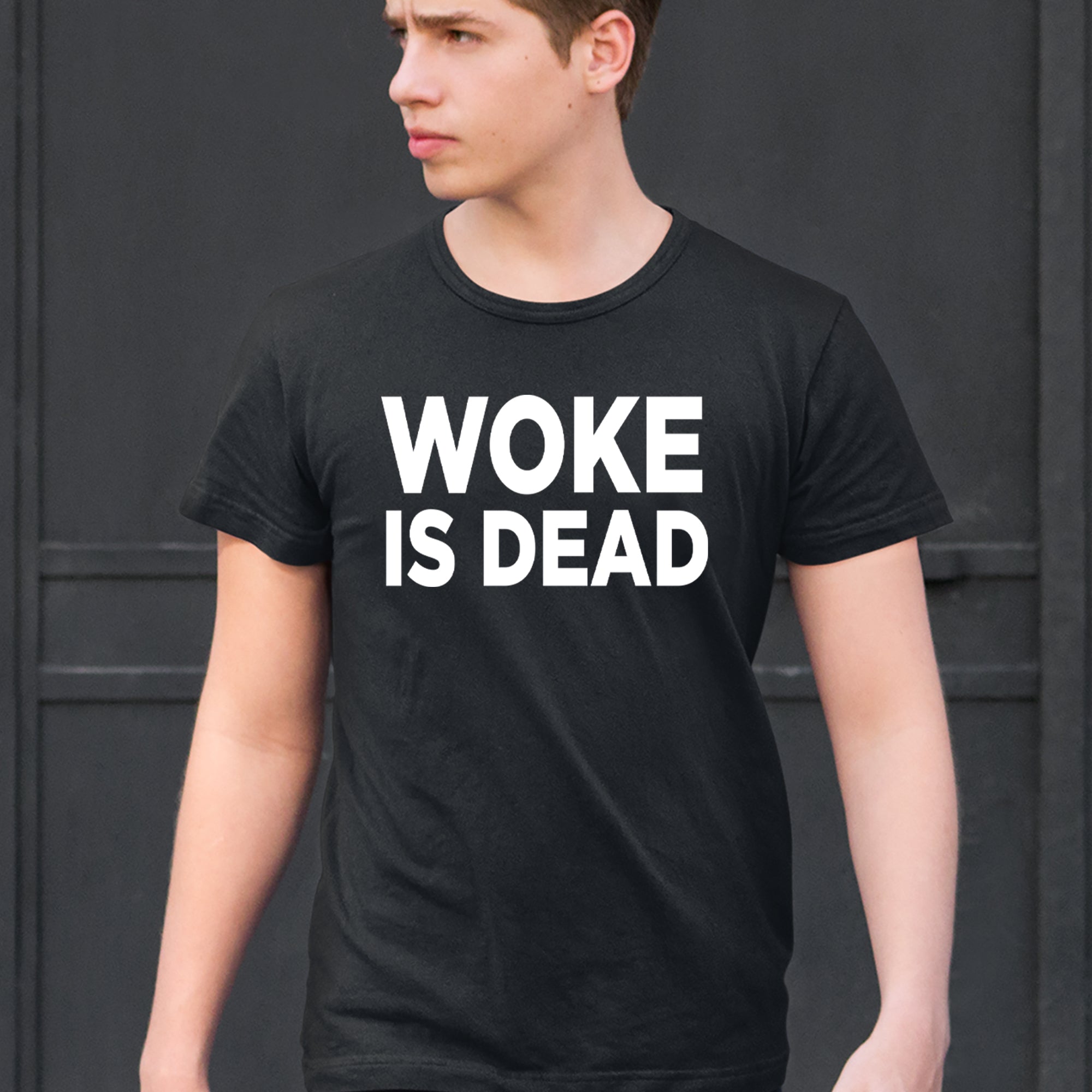 Woke Is Dead Satire Mens T-shirt 