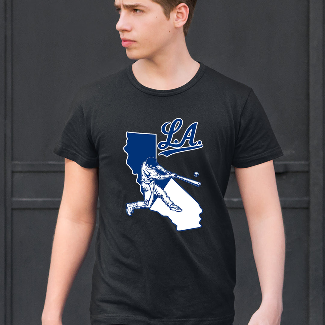 Los Angeles Baseball Batter Up Mens T-shirt 