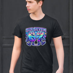 Six Seven 67 Retro Pixel Buddies Mens T-shirt 