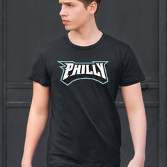 Philly Bold Block Throwback Mens T-shirt 