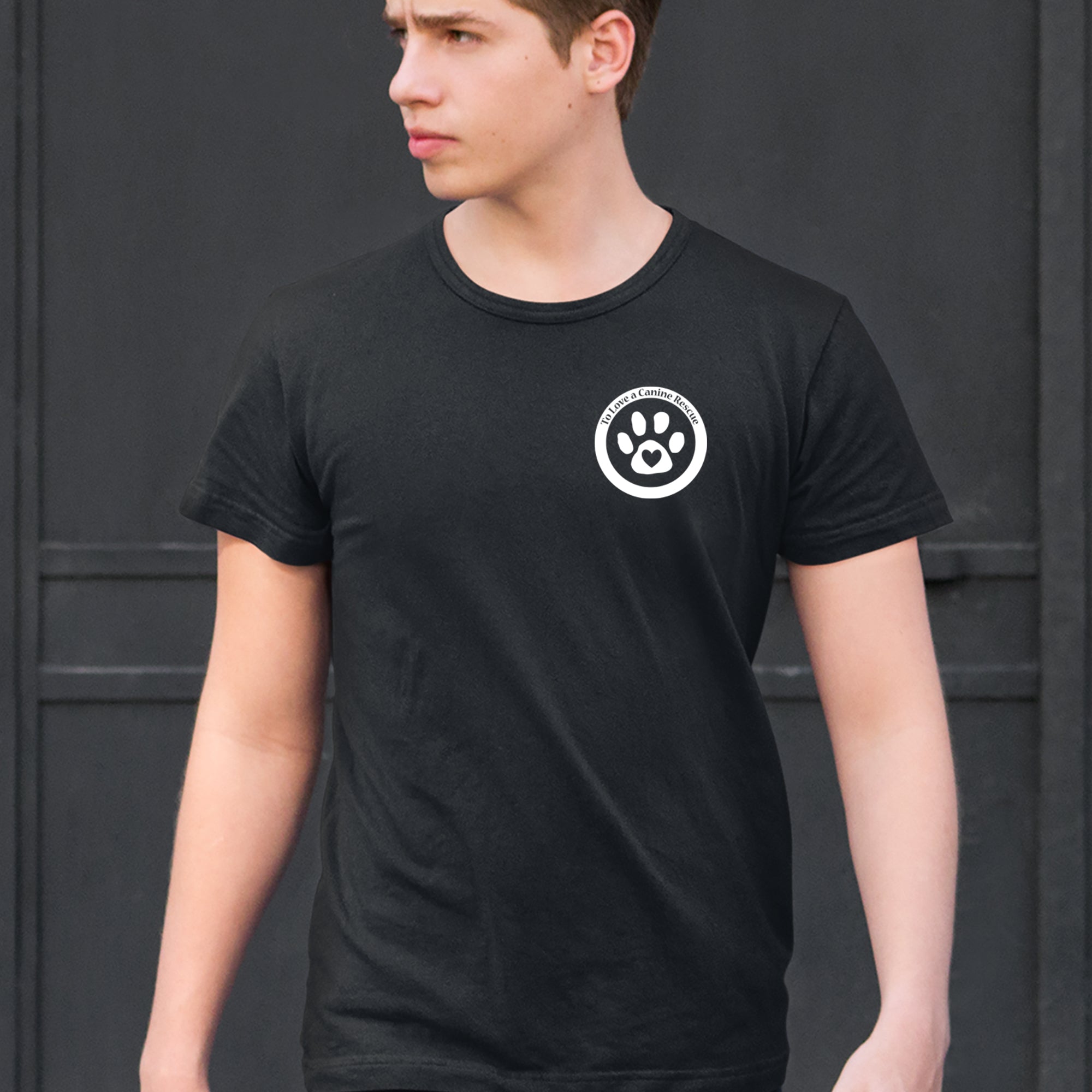 TLC To Love a Canine Dog Rescue White Mens T-shirt 