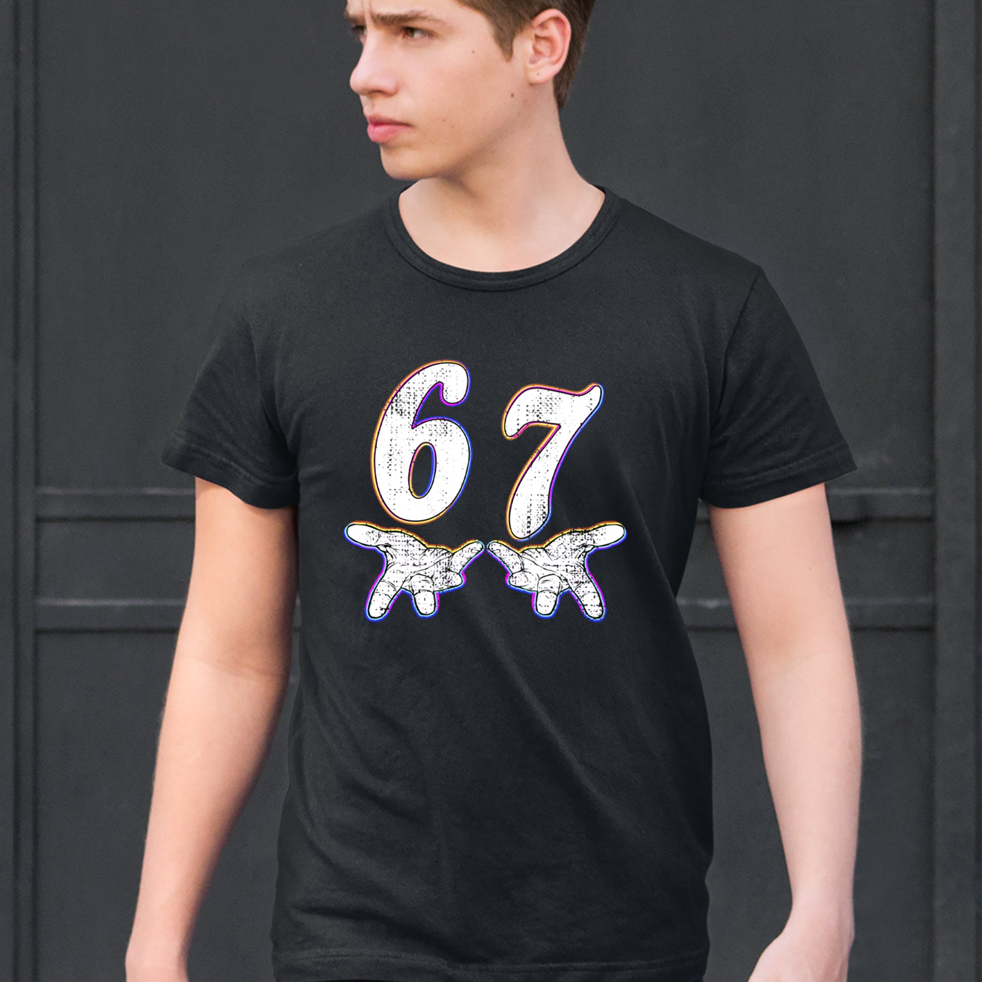 67 Hands Meme Viral Drill Mens T-shirt 