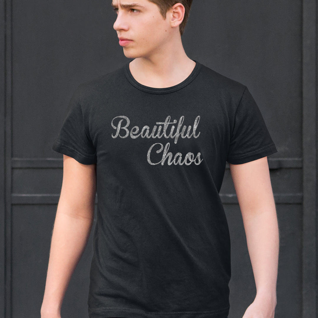 Beautiful Chaos Glitter Music Festival Mens T-shirt 