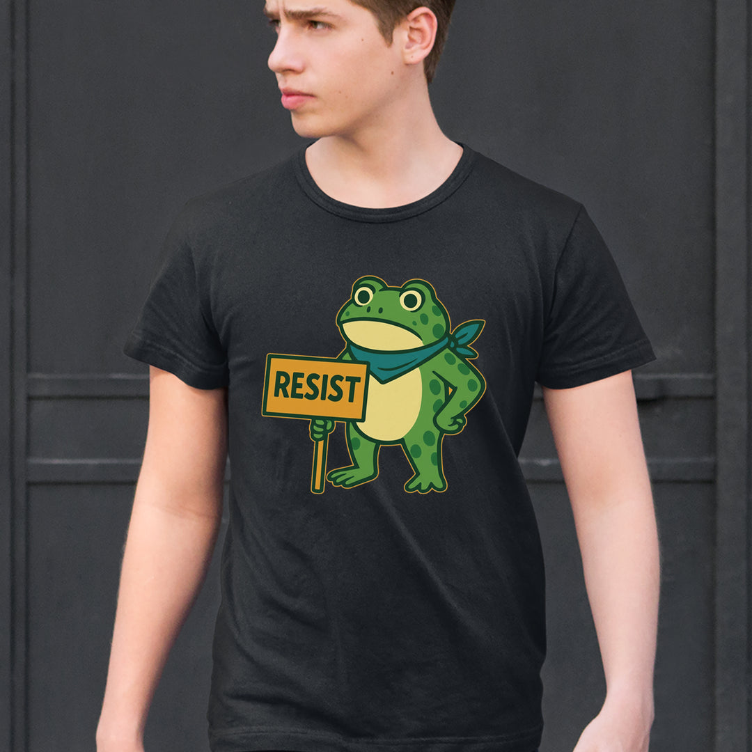 Sign Resist Meme Frog Protest Mens T-shirt 